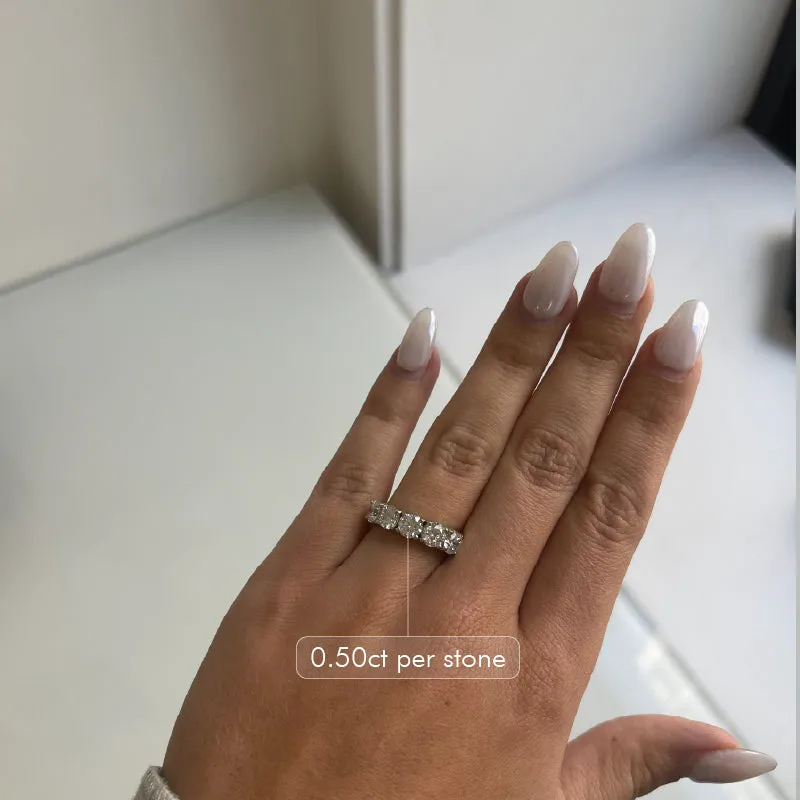 5 Stone Diamond Anniversary Band