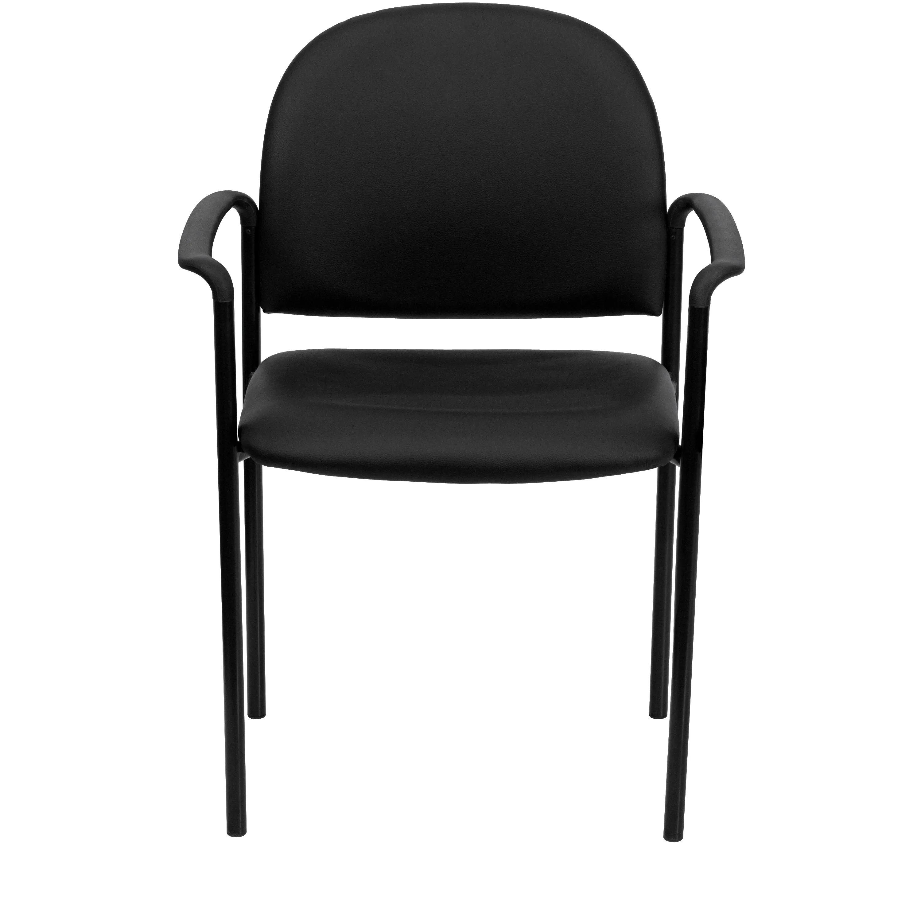 Black Vinyl Stack Chair BT-516-1-VINYL-GG