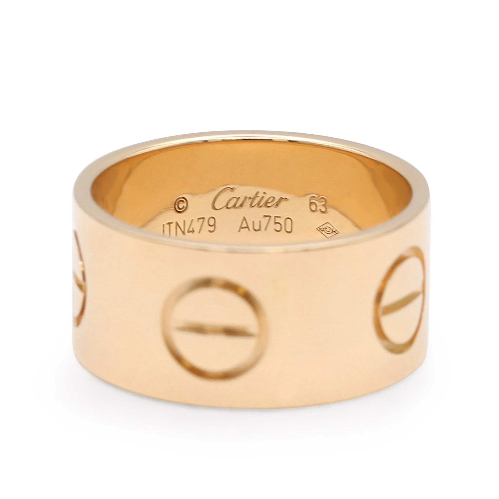 Cartier 11mm Love Ring Size 63 - 18ct Yellow Gold