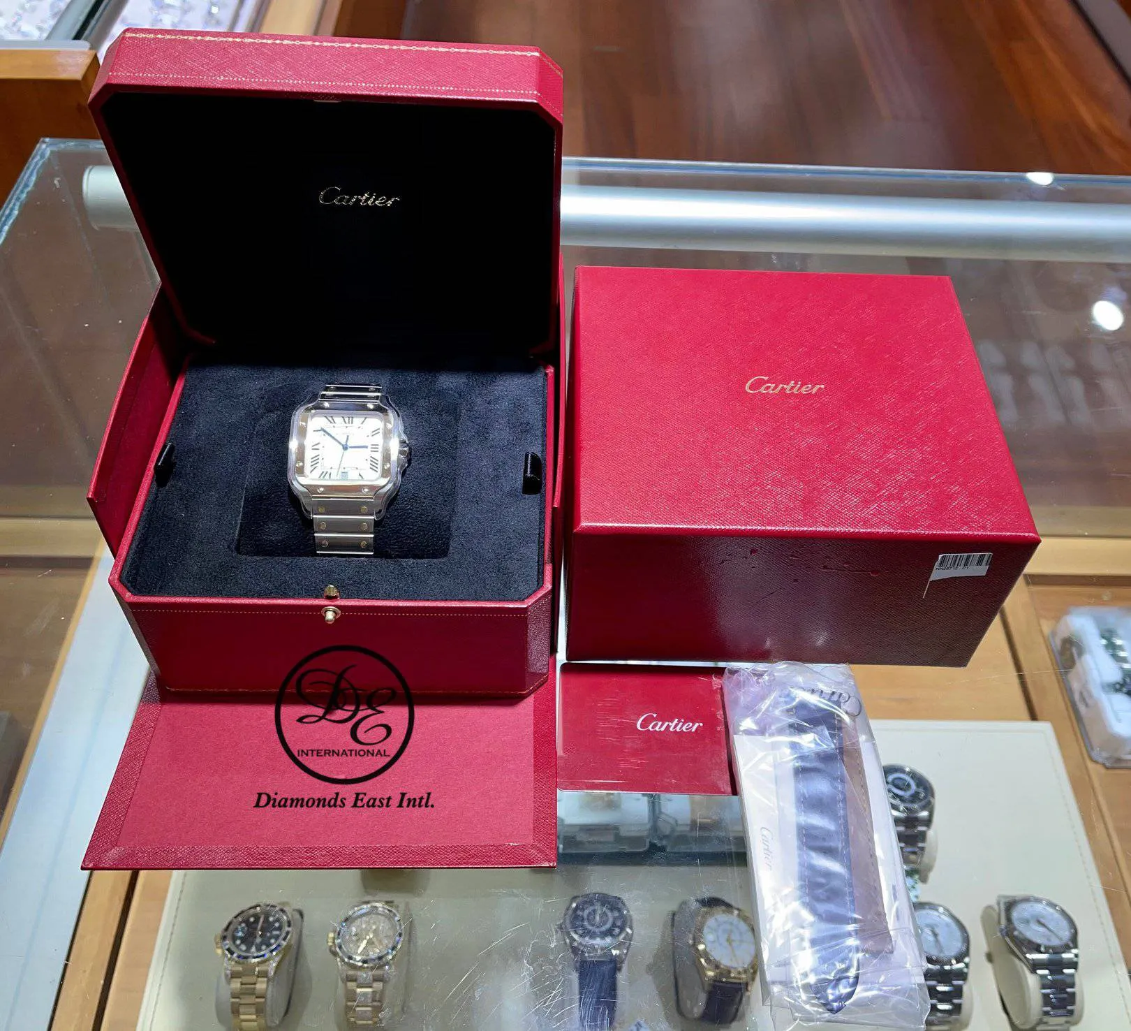 CARTIER Santos 18k Yellow Gold /SS W2SA0006 Large Automatic UNWORN