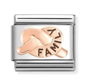 Classic Family Knot Charm Rose Gold