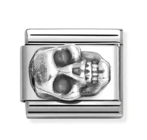 CLASSIC OXIDISED, SYMBOLS, STEEL, AND 925 SILVER skull