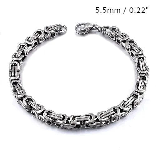 Classy Men Designer Silver Chain Bracelet