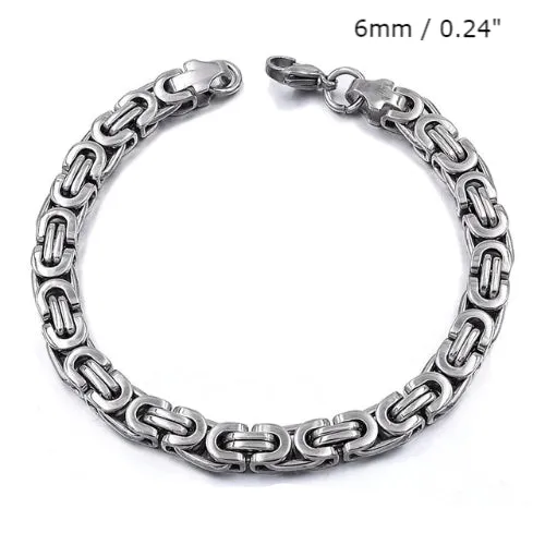 Classy Men Designer Silver Chain Bracelet