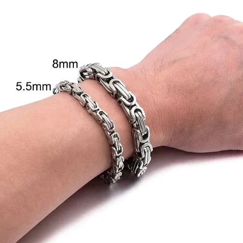 Classy Men Designer Silver Chain Bracelet