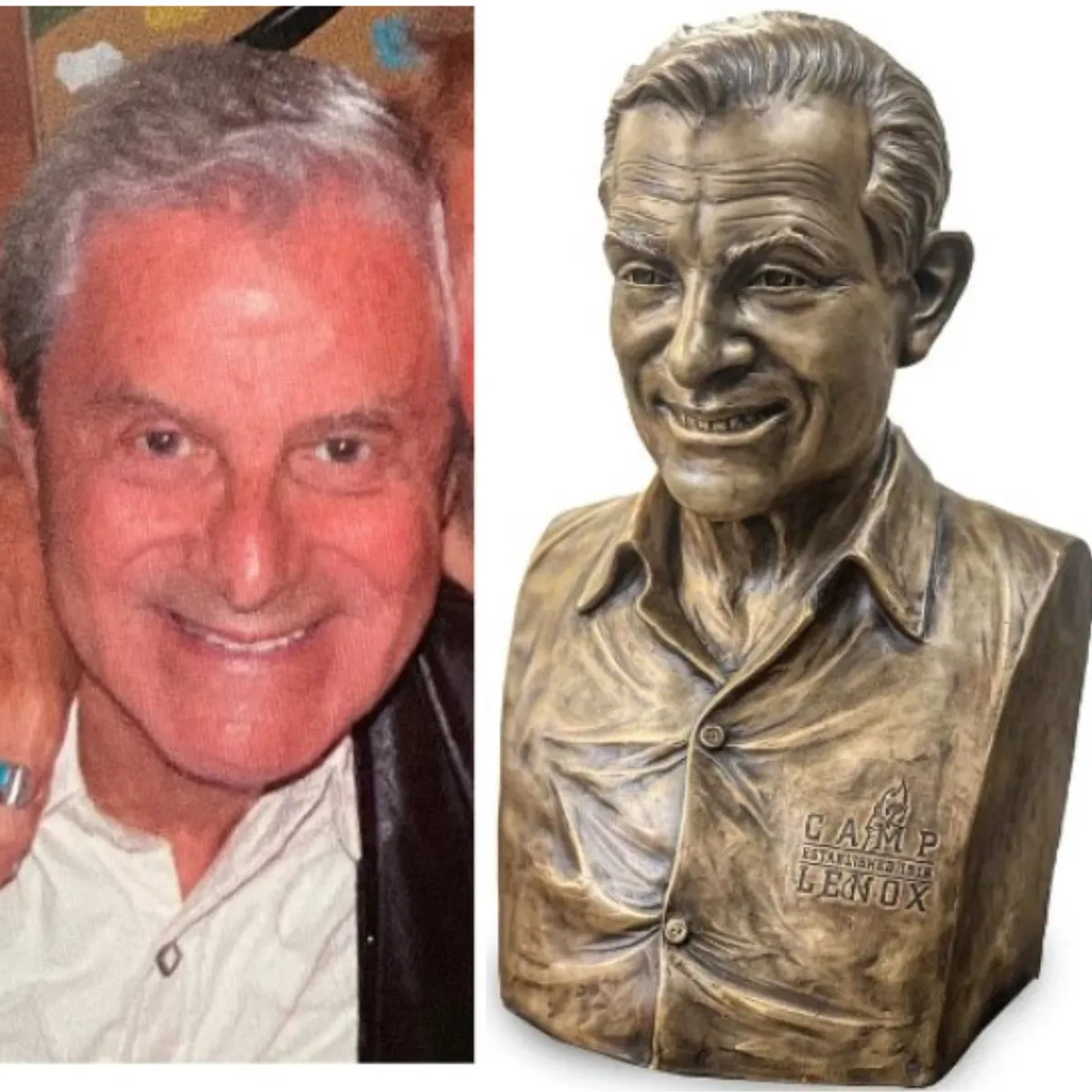 Custom Bronze Portrait Bust, Camp Coach