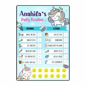 Daily Reward Chart Personalised  – Unicorn Sparkle