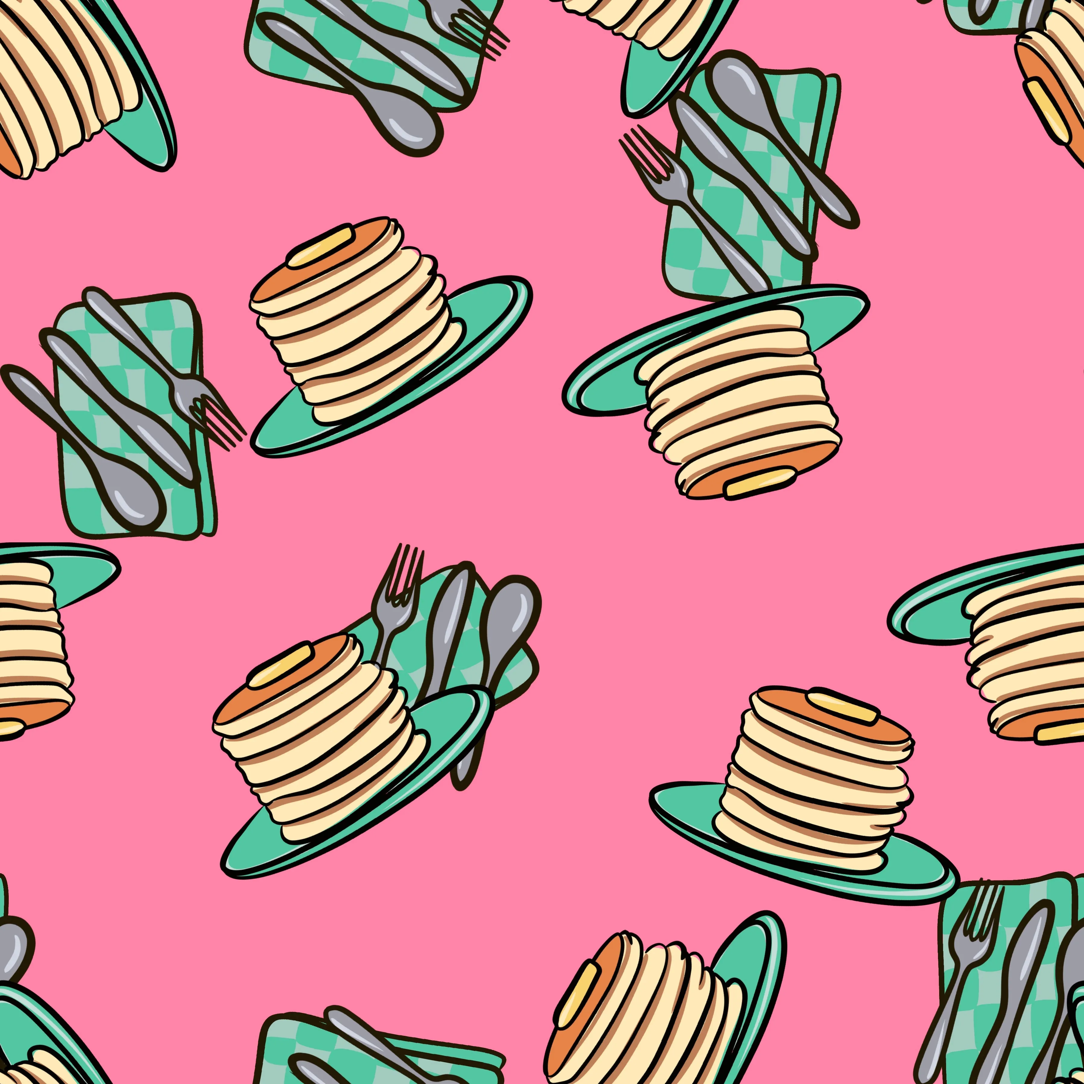 Flapjacks in Pink - Sunny Side Up Collection