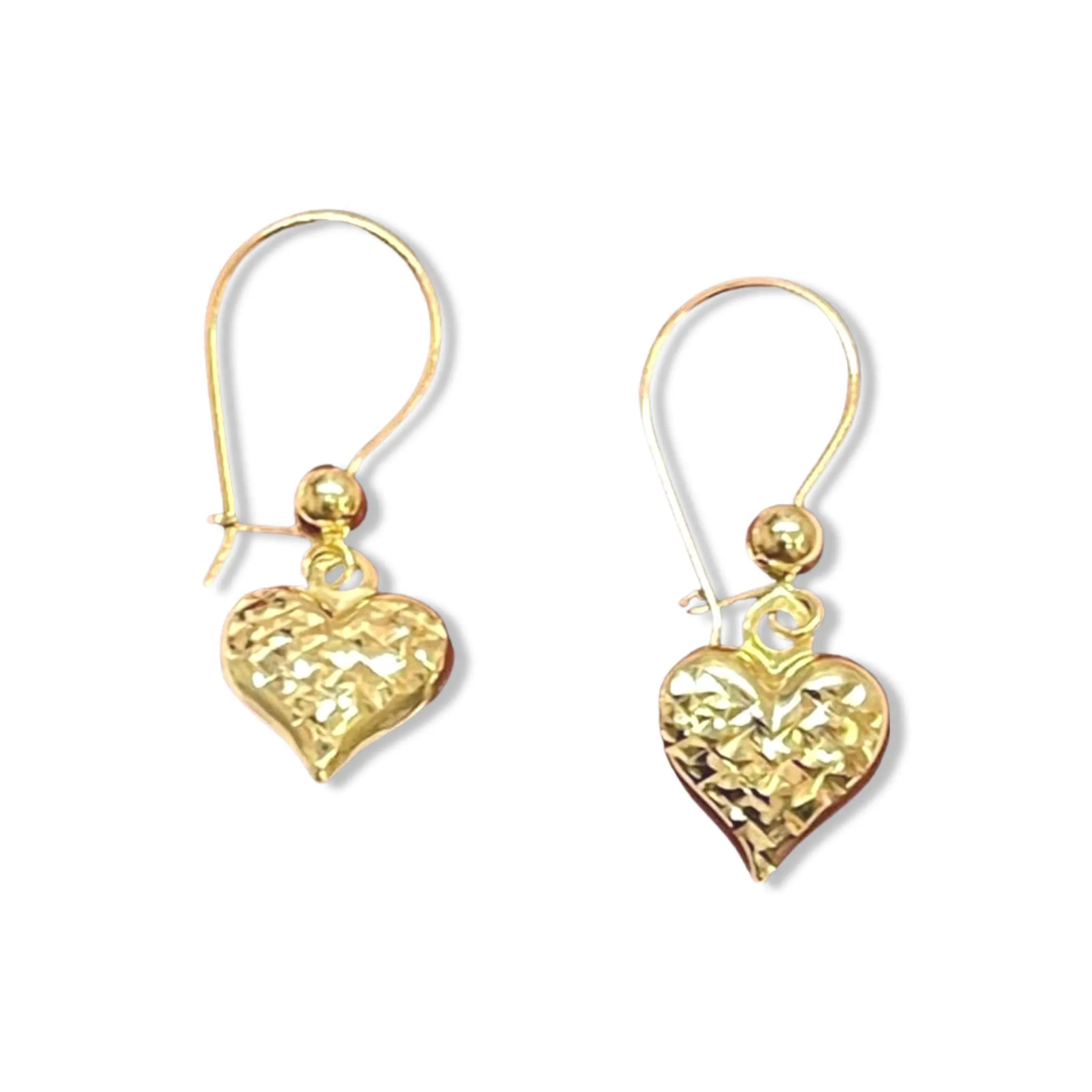 #GOLD2024 | 18K Golden Heart Dangling Earrings
