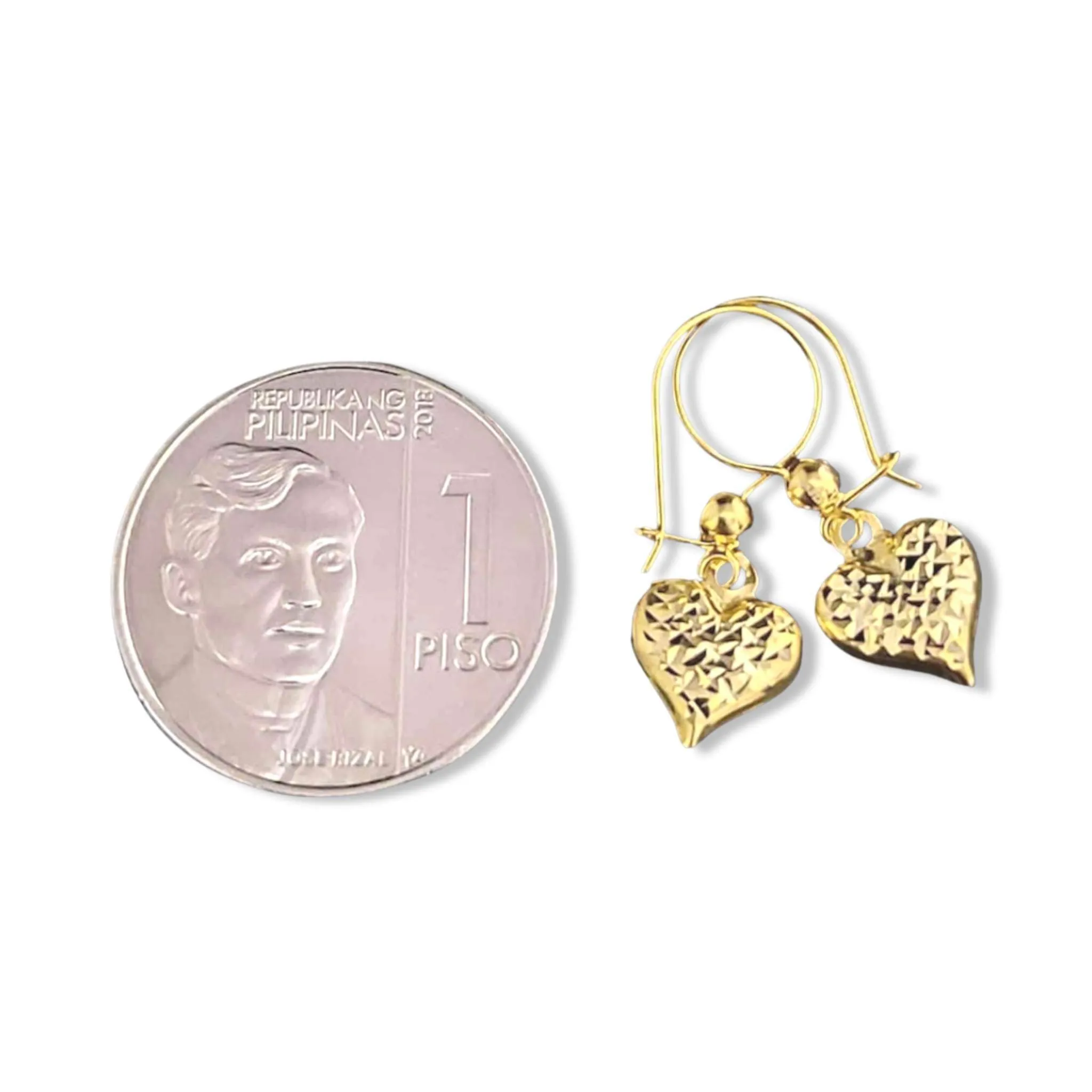#GOLD2024 | 18K Golden Heart Dangling Earrings