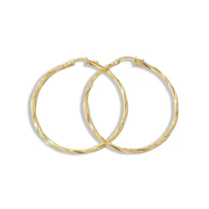 #GOLD2024 | 18K Golden Large Hoop Earrings