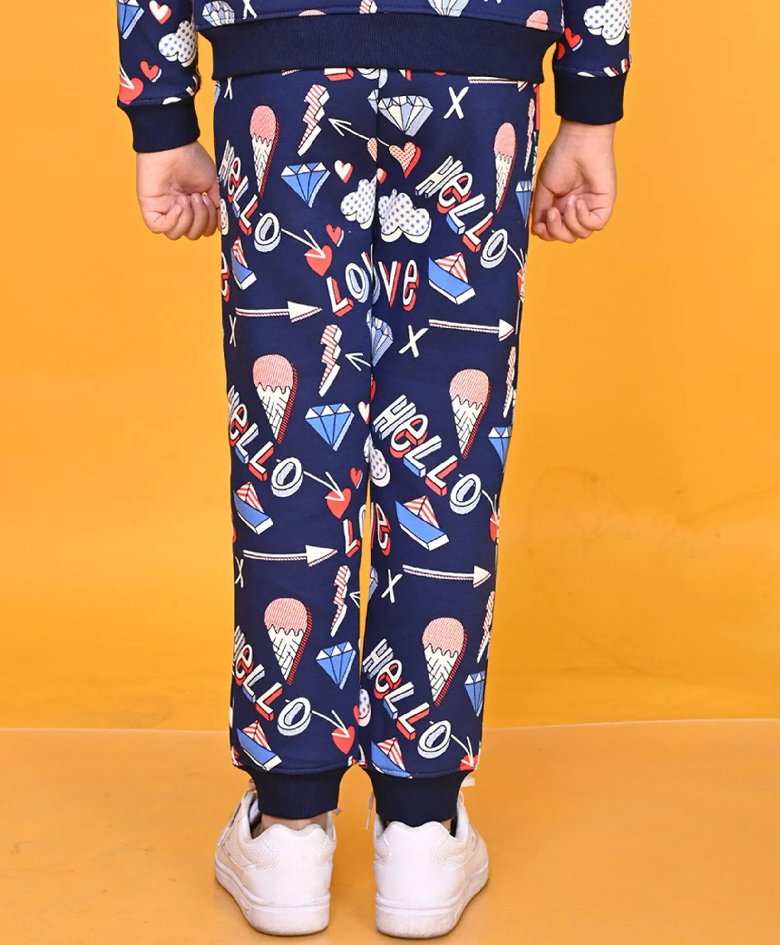 HELLO LOVE GIRLS JOGGER - NAVY BLUE