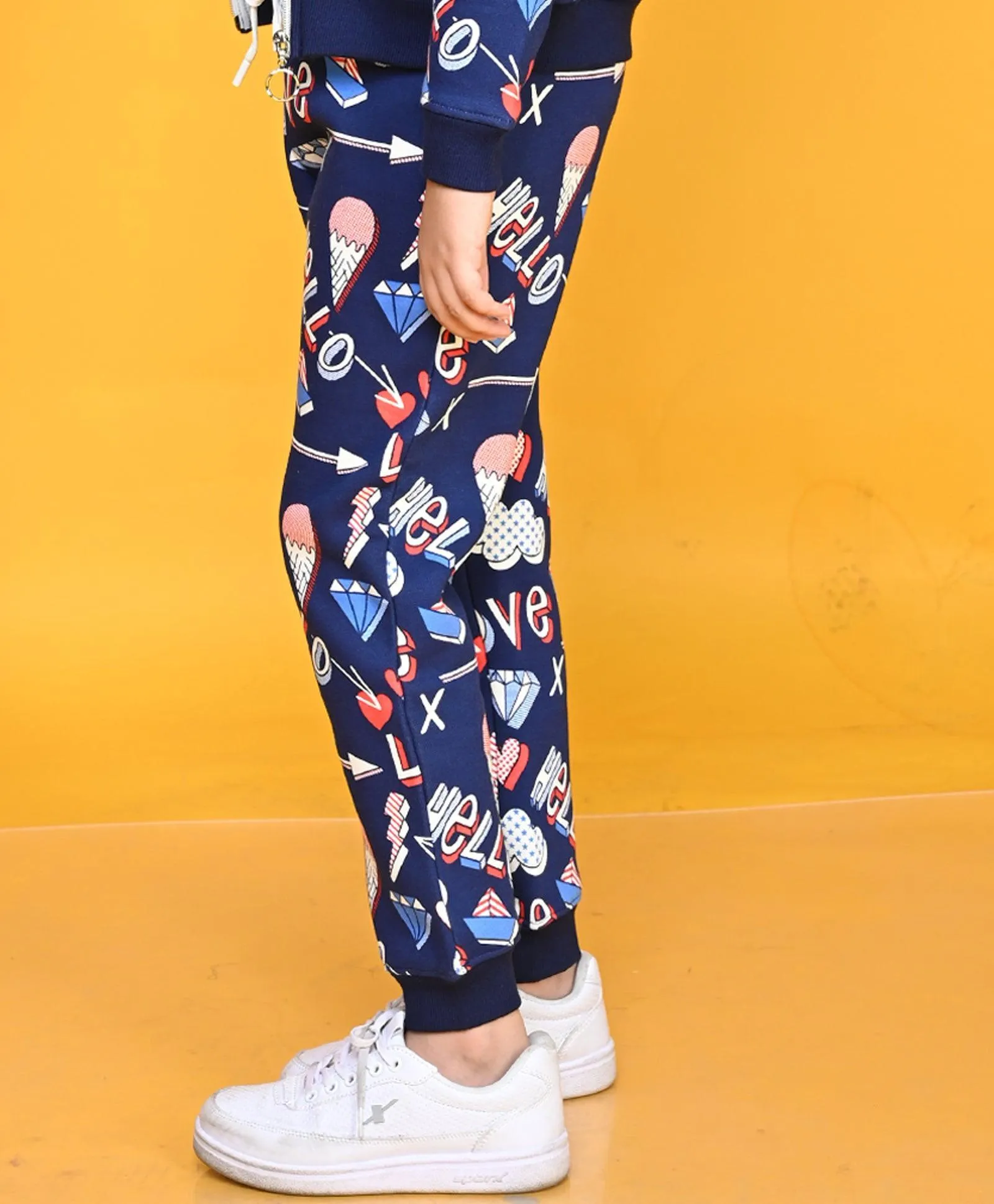HELLO LOVE GIRLS JOGGER - NAVY BLUE