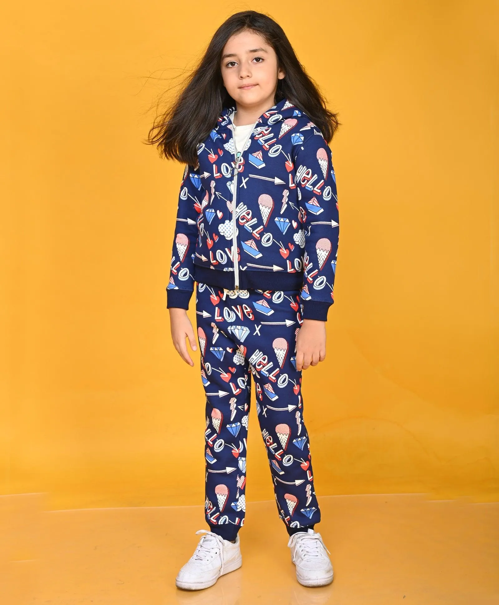 HELLO LOVE GIRLS JOGGER - NAVY BLUE