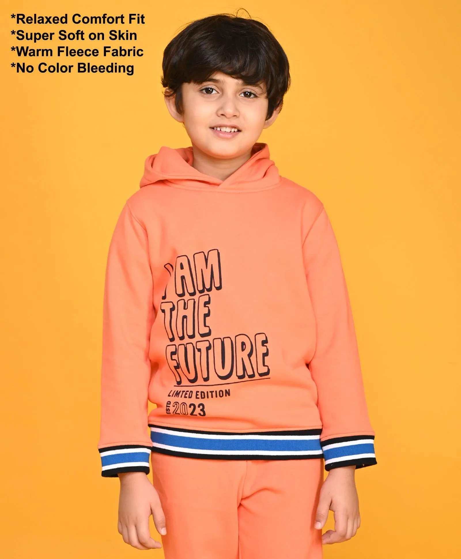 I AM FUTURE BOYS HOODIE - ORANGE