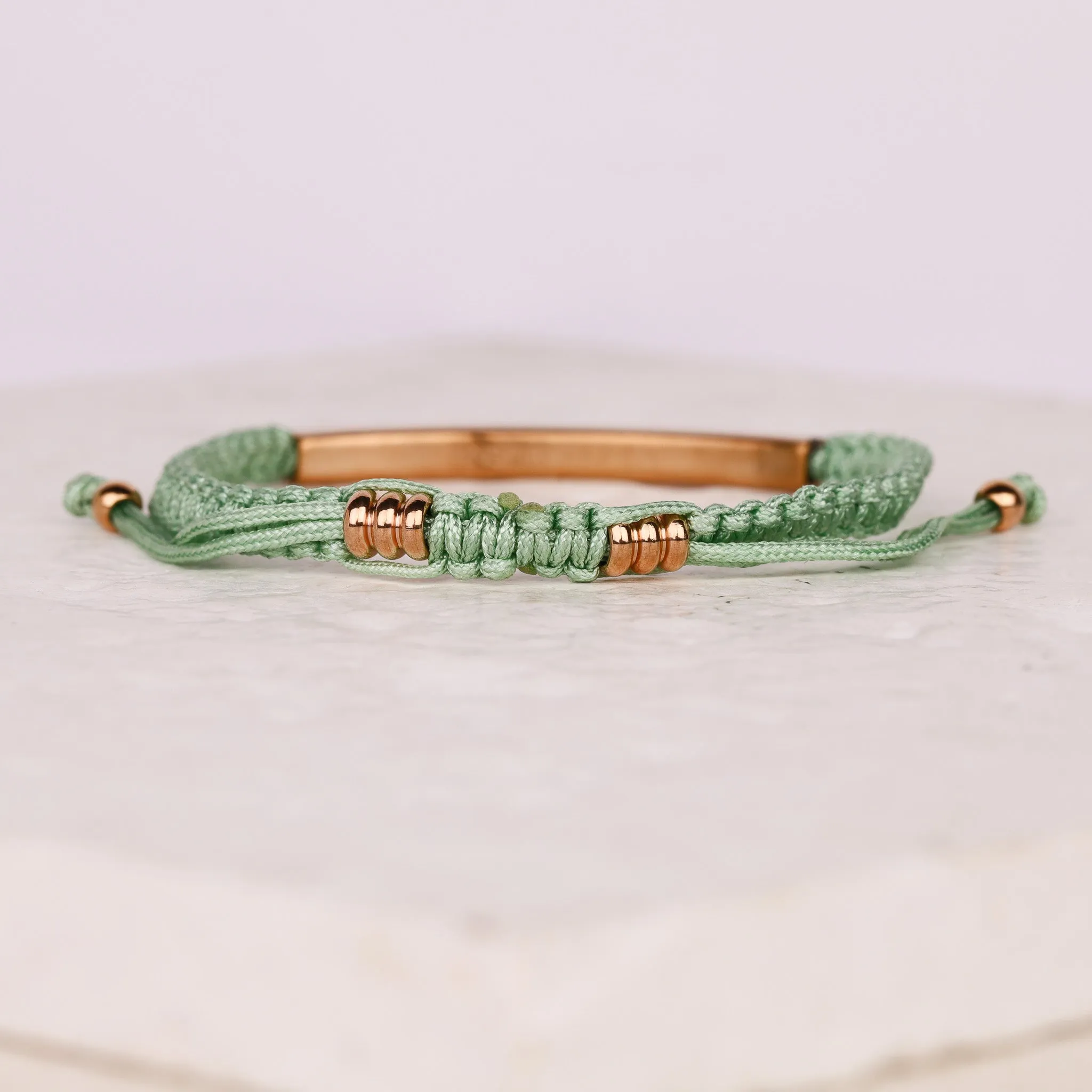 KIND HEART - FIERCE MIND - BRAVE SPIRIT ROPE BRACELET