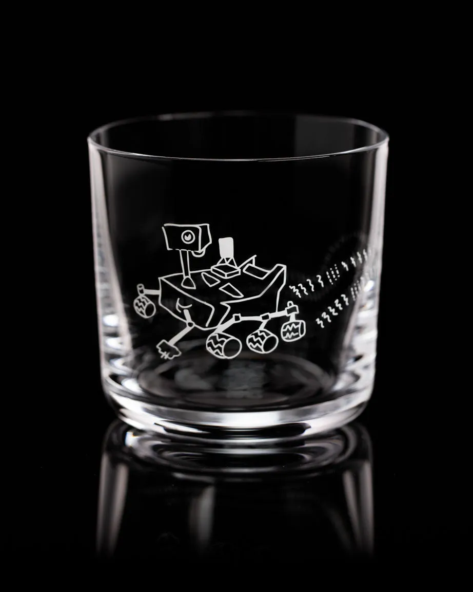 Mars Rover Perseverance Whiskey Glass