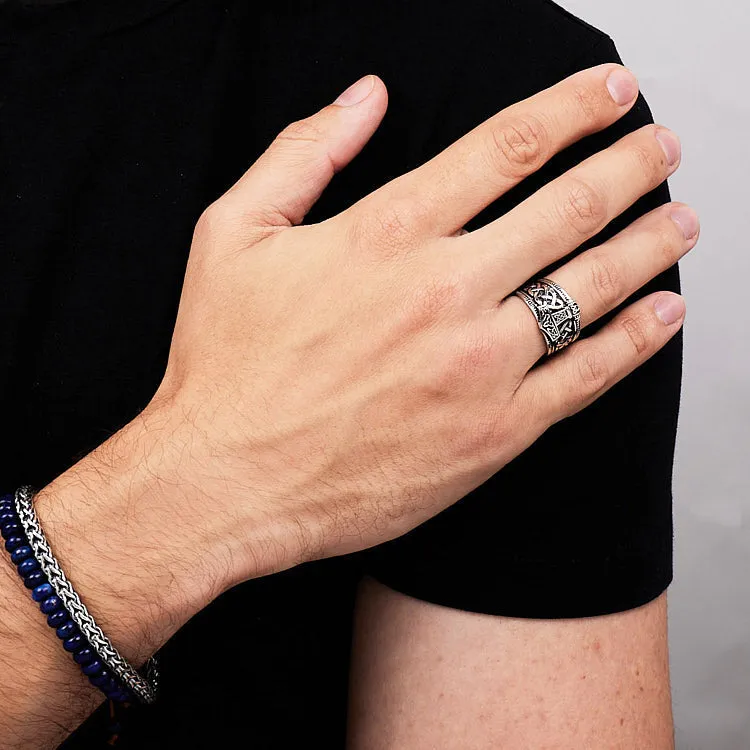 Men's 925 Silver Thor's Hammer Norse Scandinavian Mjolnir Viking Ring
