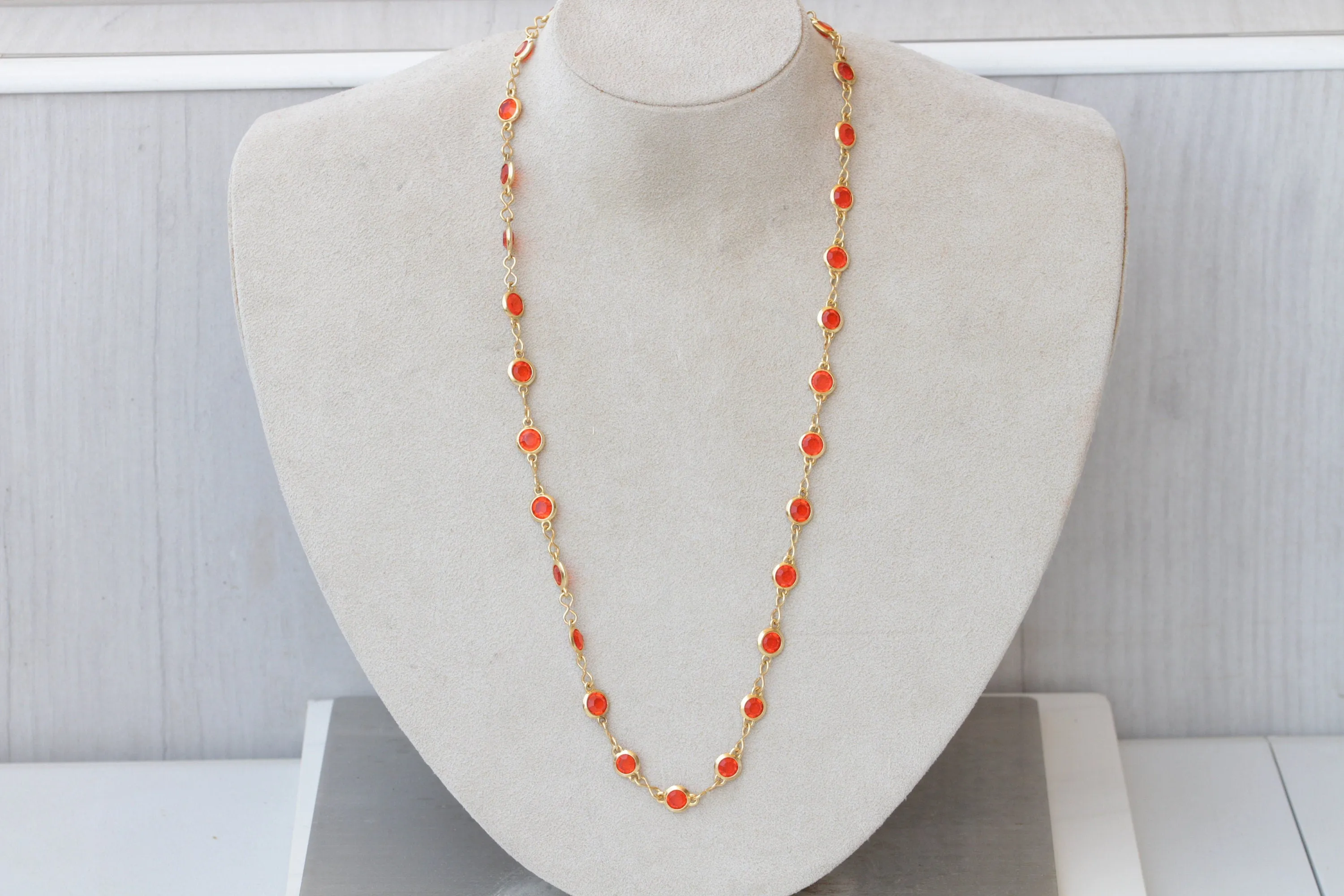 ORANGE GOLD NECKLACE