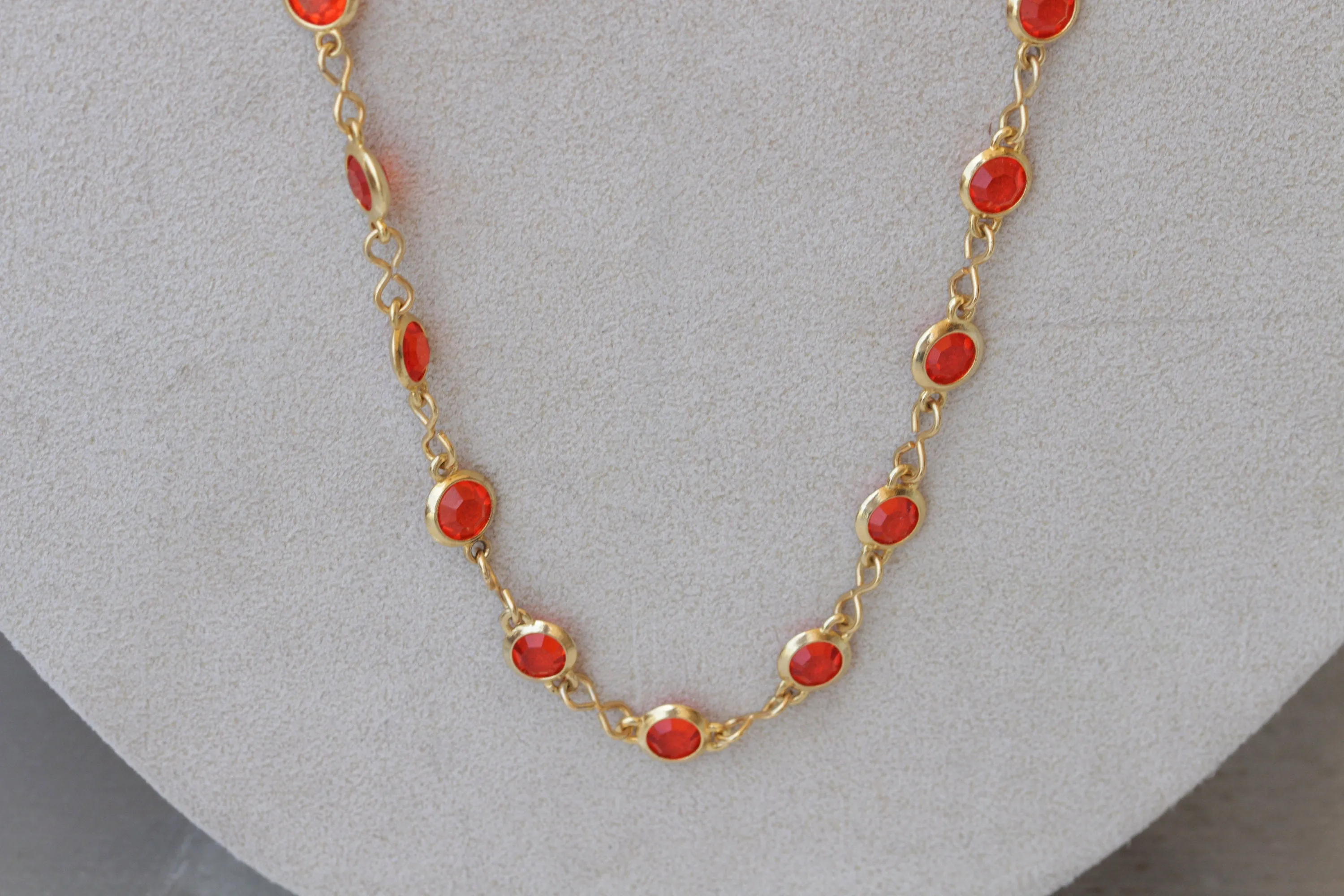 ORANGE GOLD NECKLACE