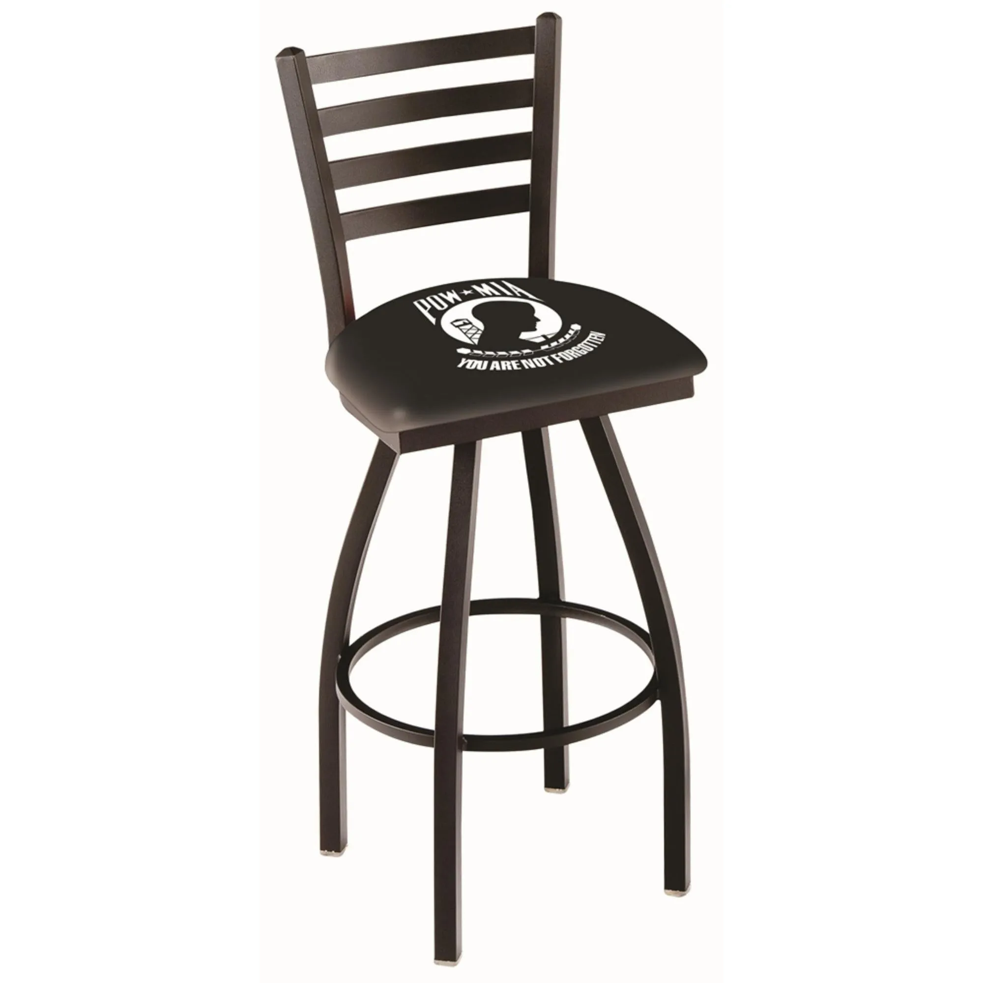 POW/MIA Swivel Stool with Ladder Back*