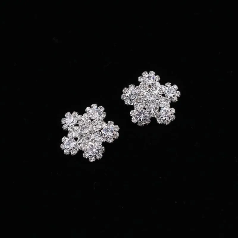 Rhinestones Flower Styles Necklace Earrings Jewelry Sets | Bridelily