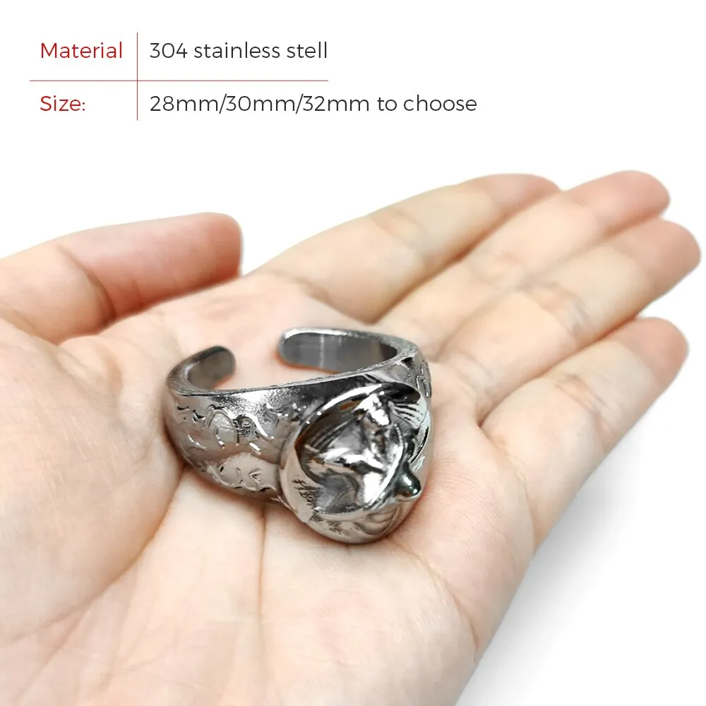Sexy Lady Steel Slave Male Cock Ring