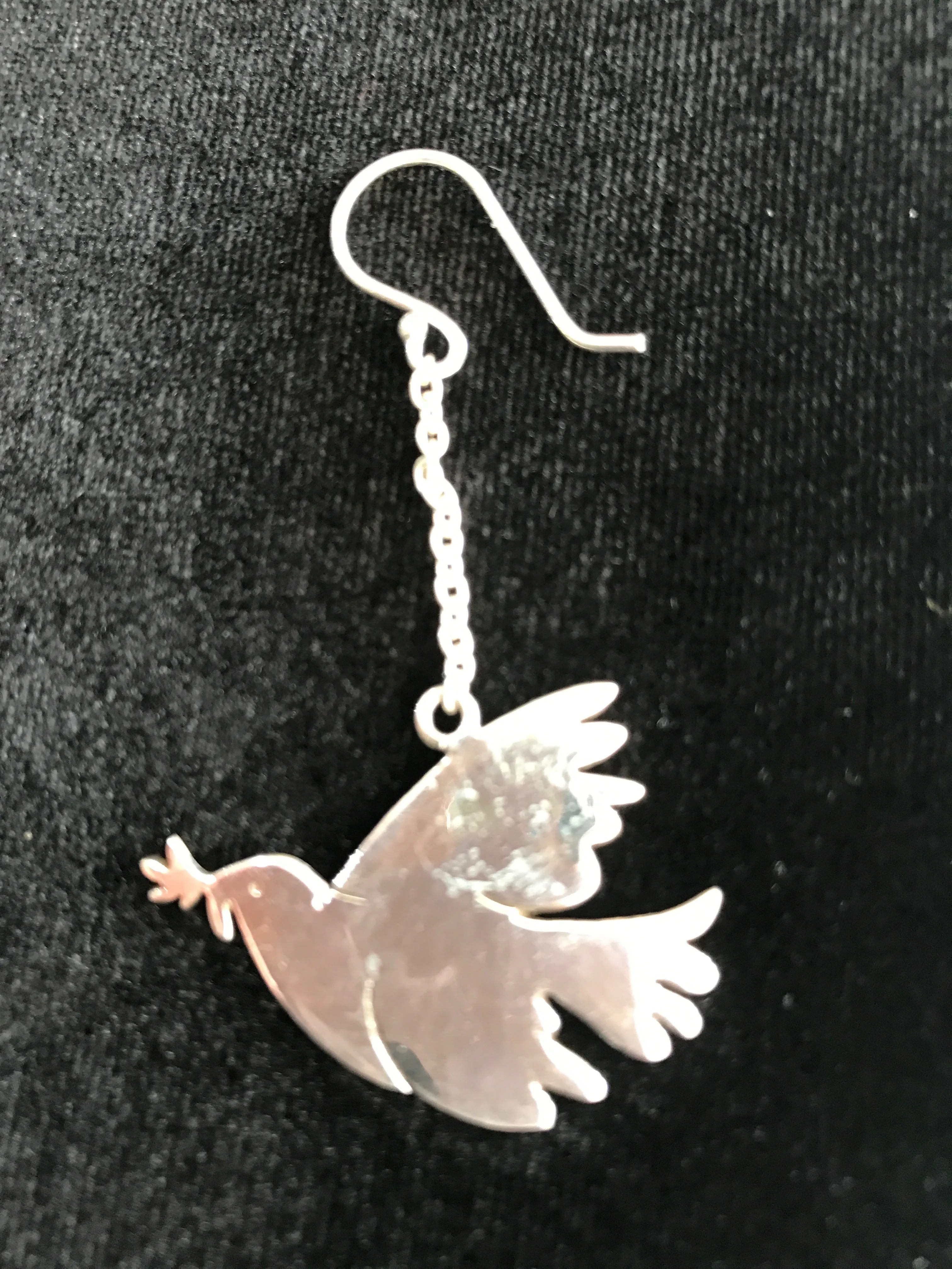 Sterling Silver Dove Earrings