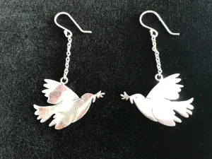 Sterling Silver Dove Earrings