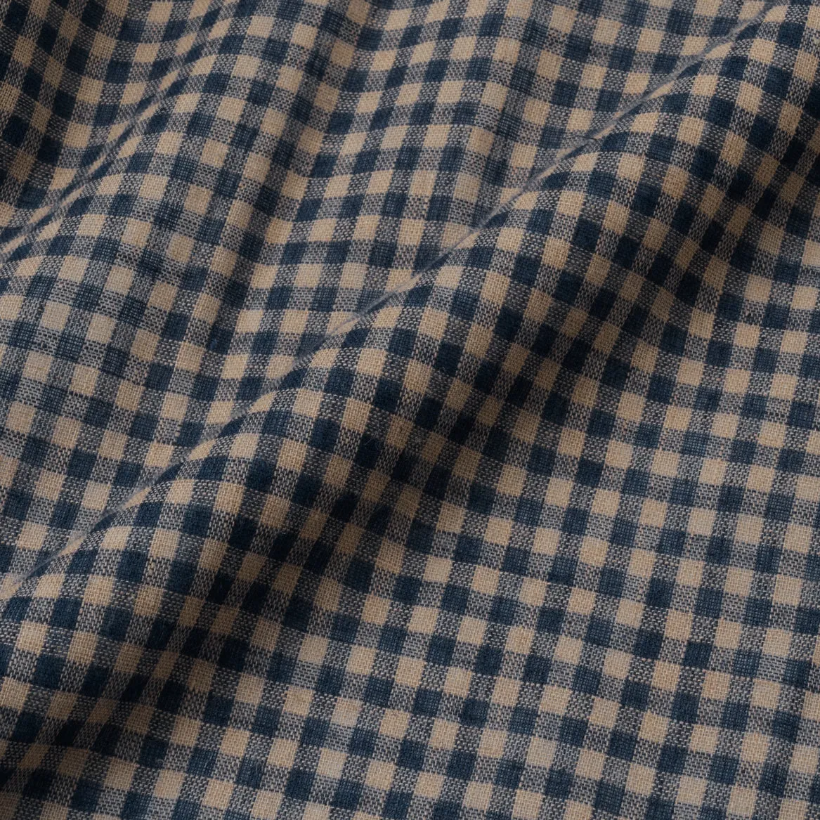 Summer Classic Camp Collar Short Sleeve Shirt - Navy Brown Square