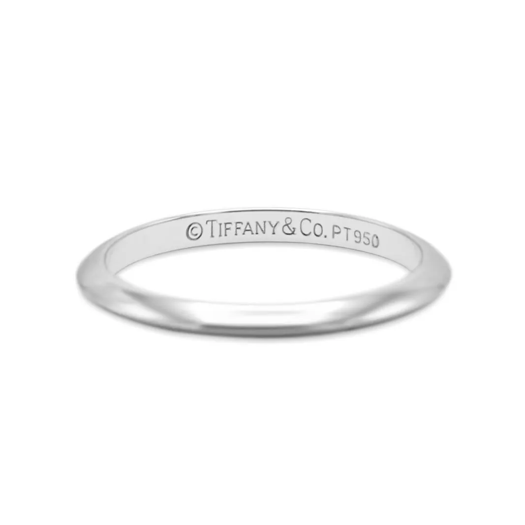 Tiffany & Co 2mm Platinum Band Ring