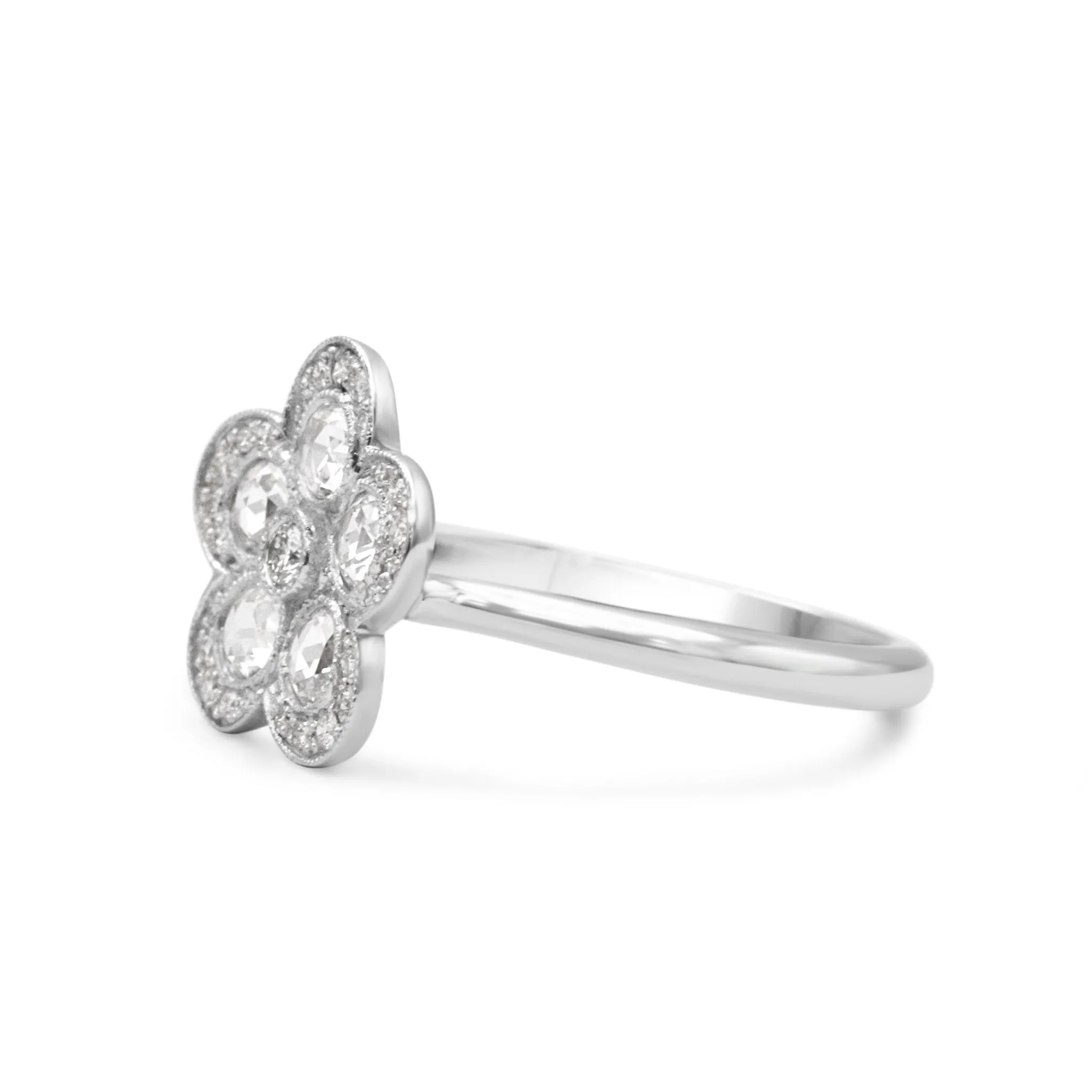 Tiffany & Co Diamond Enchant Flower Ring - Platinum