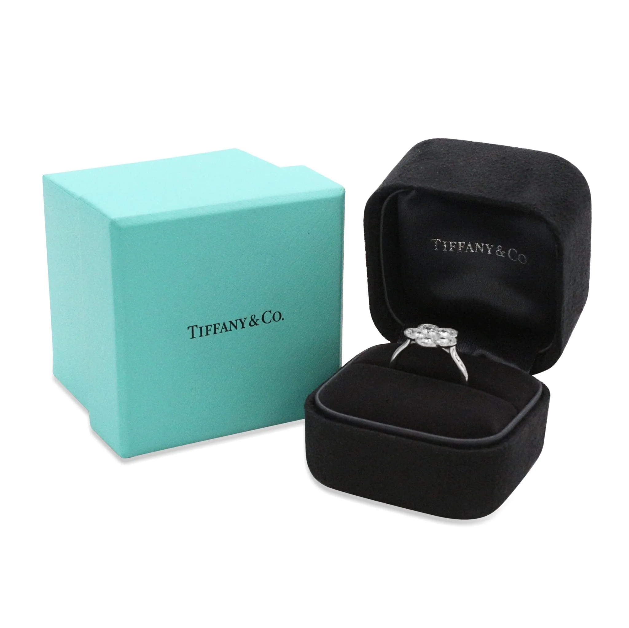 Tiffany & Co Diamond Enchant Flower Ring - Platinum