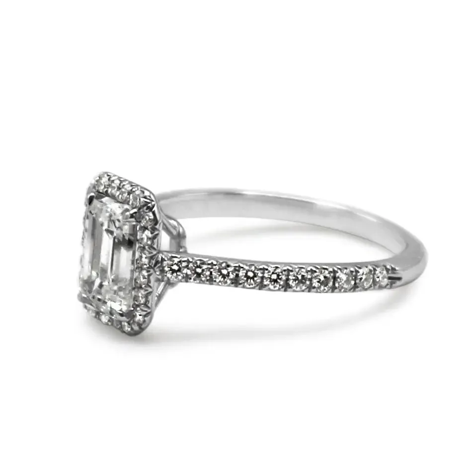 Tiffany & Co. GIA Certificated Emerald Cut Diamond Ring - Platinum