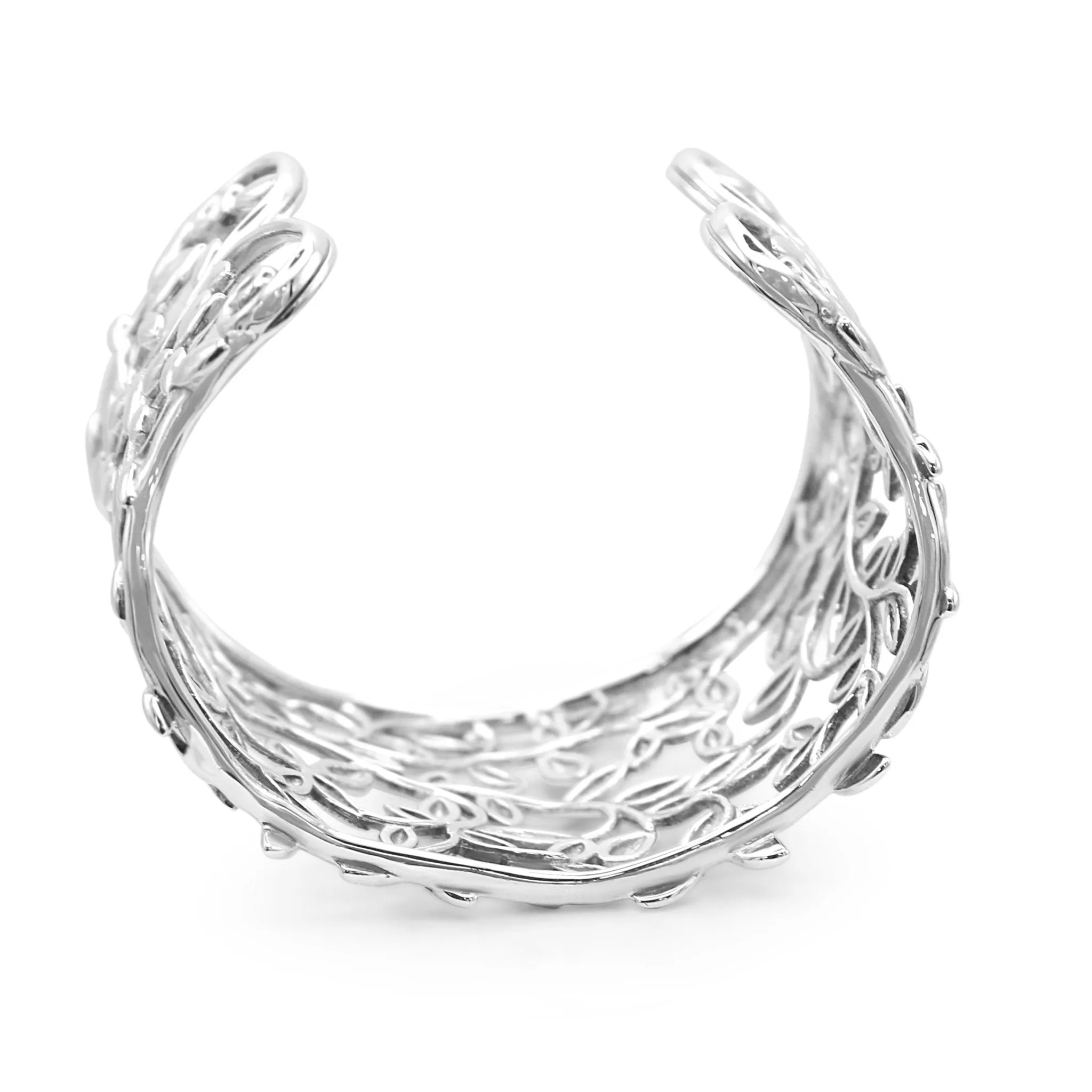 Tiffany Paloma Picasso Olive Leaf Cuff Bangle - Sterling Silver Medium